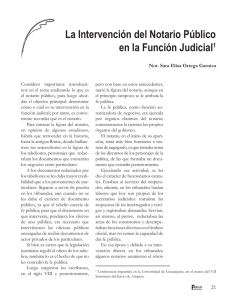 La Intervención del Notario Público en la Función Judicial1