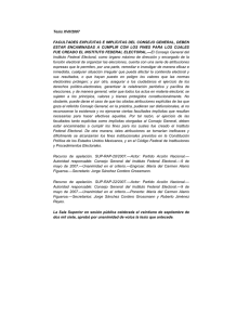 tesis xvii/2007. facultades explícitas e implícitas del consejo general