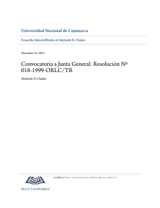 Convocatoria a Junta General: Resolución Nº 018-1999
