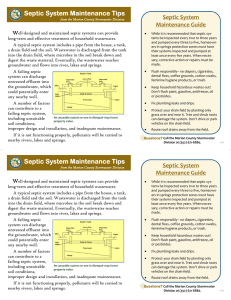 Stormwater Septic Systems Tips