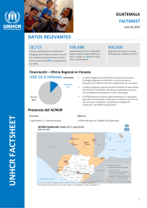 Guatemala: Hoja informativa ACNUR, julio de 2016