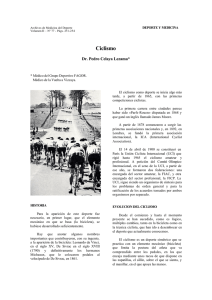 Ciclismo - Federación Española de Medicina del Deporte