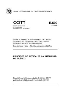 Rec. UIT-T E.500 - PRINCIPIOS DE MEDIDA DE LA