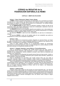 Código de Regatas de la Federación Española de Remo