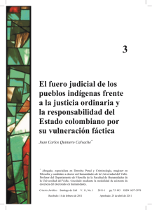 3 El fuero judicial de los pueblos indígenas frente a la justicia