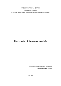 Biopiratería y la Amazonía brasileña