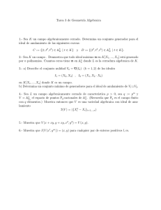 Tarea 3 de Geometrıa Algebraica 1.
