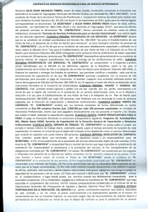 contrato de servicios profesionales para un servicio determinado