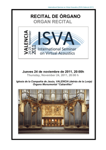 recital de órgano organ recital - UPV Universitat Politècnica de