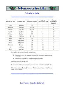 Calendario Judio Las Fiestas Anuales de Israel