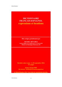 DICTIONNAIRE FRANÇAIS-ESPAGNOL expressions et locutions