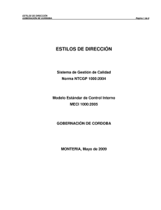 estilos de dirección - Gobernación de Córdoba