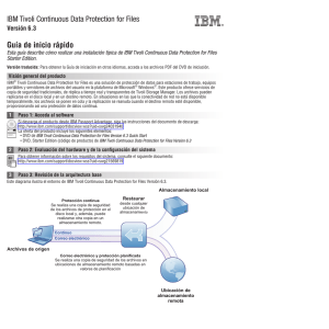 IBM Tivoli Continuous Data Protection for Files Guía de inicio rápido