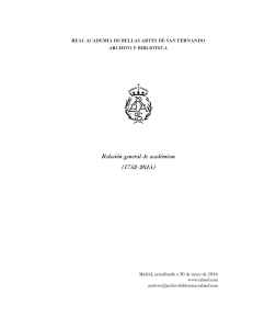 Relación general de académicos (1752-2015)