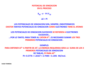 potencial de ionizacion