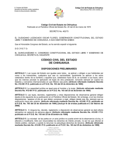 Código Civil del Estado de Chihuahua