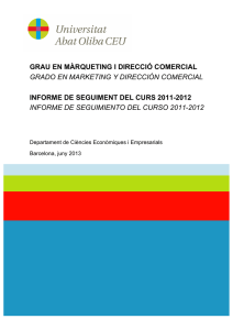 Informe Seguiment Grau Màrqueting i DDCC (2011-12)