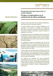 El agua y la agricultura en el contexto de un clima cambiante