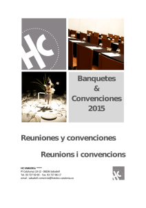 Reuniones y convenciones Reunions i convencions Banquetes