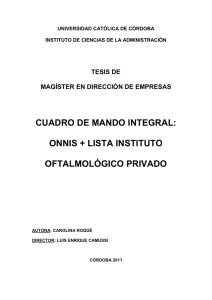 CUADRO DE MANDO INTEGRAL: ONNIS + LISTA INSTITUTO