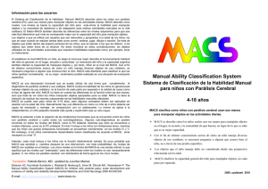 Clasificación de la Habilidad Manual - MACS