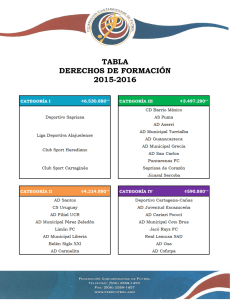 TABLA DERECHOS DE FORMACIÓN 2015-2016