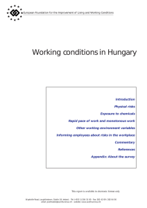Cover image of Working conditions in Hungary - Eurofound