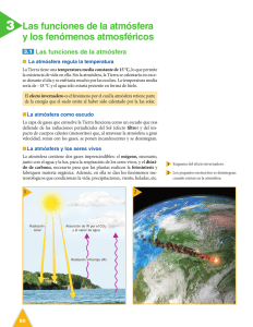 Las funciones de la atmósfera y los fenómenos atmosféricos