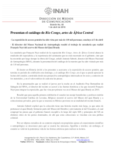 Presentan el catálogo de Río Congo, artes de África Central