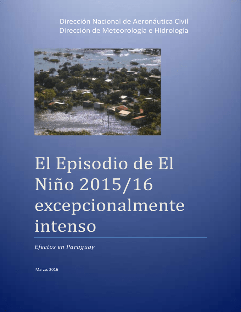 informe del niño 2015 2016 Dirección de Meteorología e Hidrología