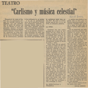TEATRO "Carlismo y música celestial"