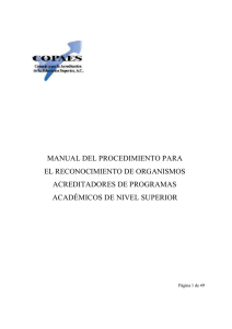 manual del procedimiento para el reconocimiento de organismos