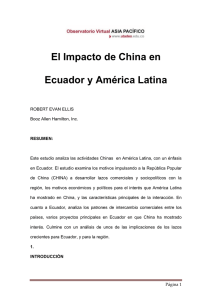El Impacto de China en Ecuador