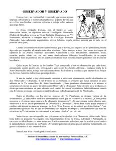 Observador y Observado - Gnosis Instituto Cultural Quetzalcoatl