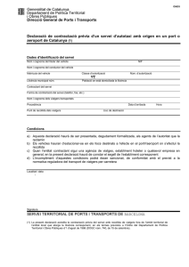 Document declaració servei port o un aeroport de Catalunya