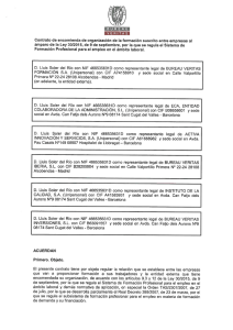 Contrato de encomienda de organización de la formación suscrito