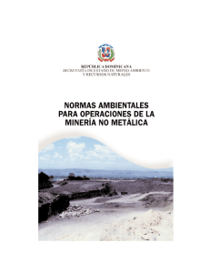 Normas Ambientales para Operaciones de la Minería No Metálica