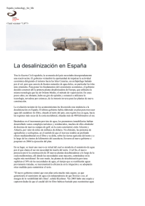 La desalinización en España