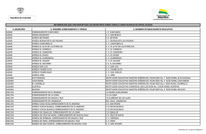 1, MUNICIPIO 3, NOMBRE CORREGIMIENTO Y VEREDA 2