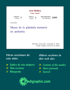 Masas de la glándula mamaria en pediatría