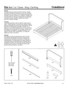 Gia King Cal King Bed ML Assembly Instructions from Crate and Barrel
