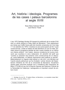 Art, història i ideologia. Programes de les cases i palaus