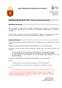 normativa de play offs - Real Federación Española de Hockey