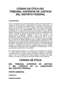 Código de ética del Tribunal Superior de Justicia del Distrito Federal
