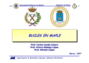 Bucles en Maple - OCW UPM - Universidad Politécnica de Madrid