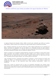 NASA confirmó que tiene pruebas de agua líquida en Marte
