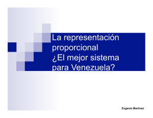 La representación proporcional ¿El mejor sistema para Venezuela?