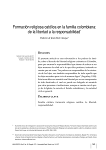 Formación religiosa católica en la familia colombiana