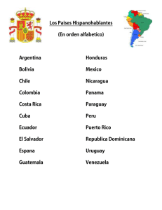 Los Paises Hispanohablantes (En orden alfabetico) Argentina