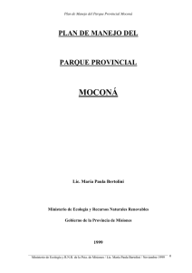Plan de Manejo del Parque Provincial Moconá